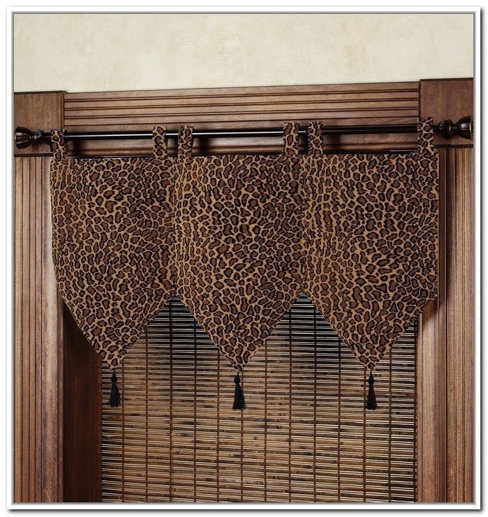 zebra print window valance