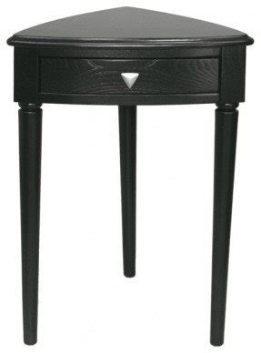 Slate finish trio corner table modern nightstands and bedside tables