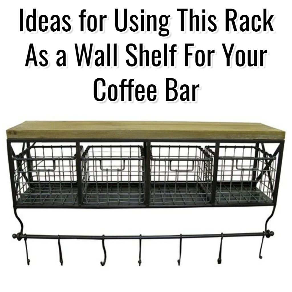 entry shelf with hooks and baskets
