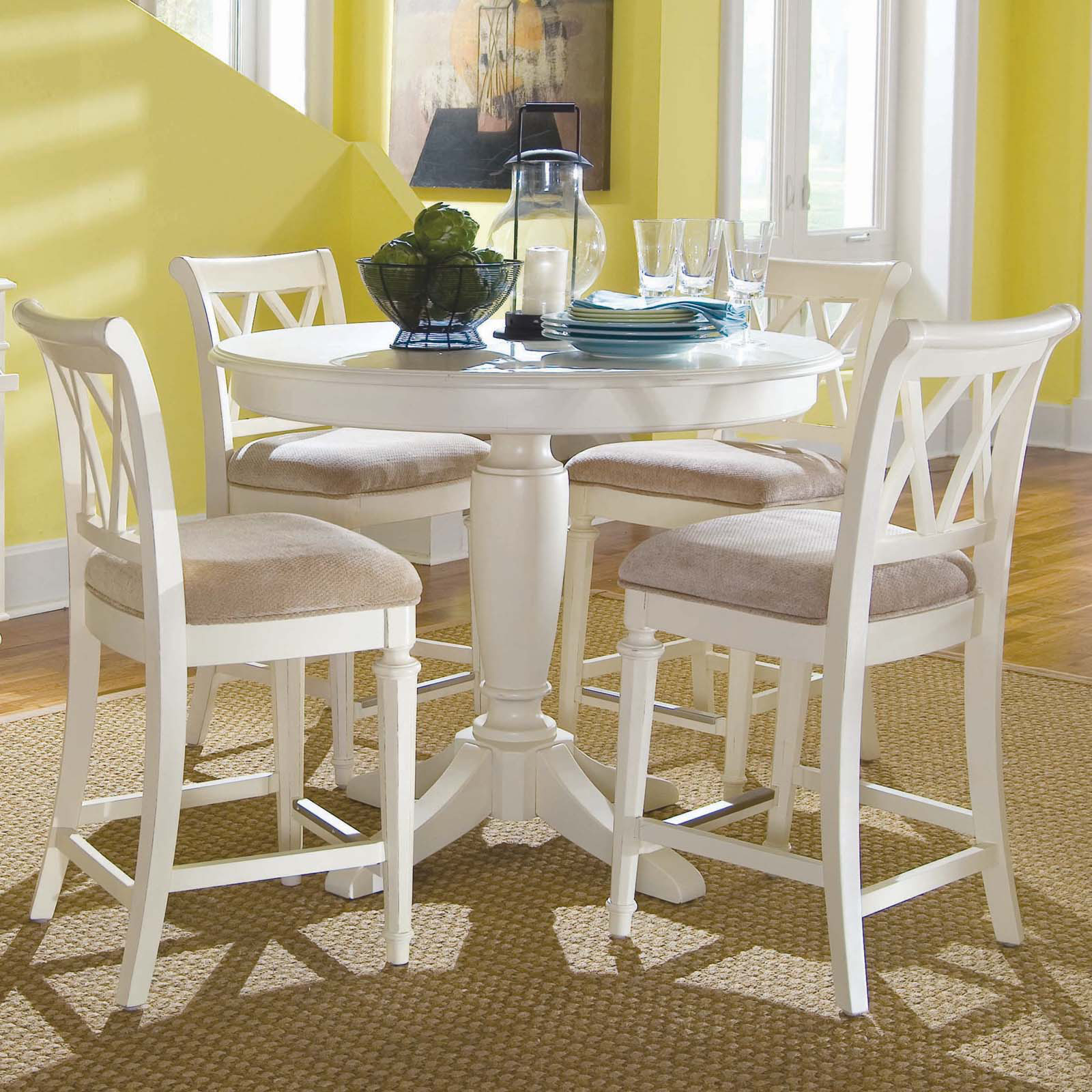 white pub dining table