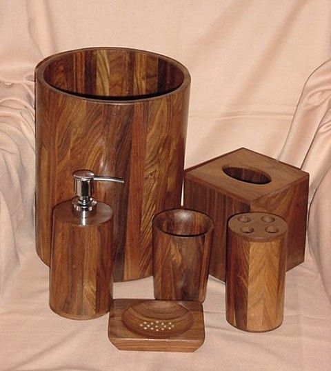 Wood bath accessories 2