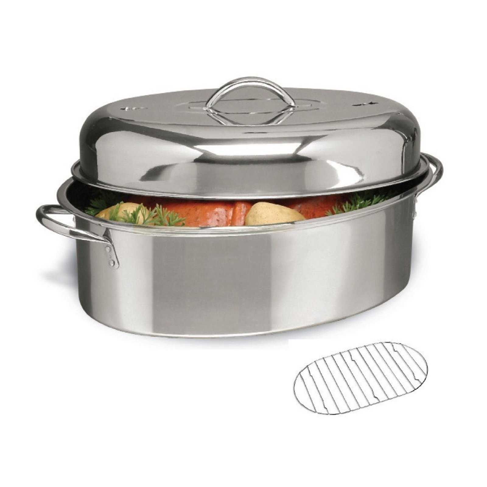 Stainless Steel Roasting Pans With Lids Foter