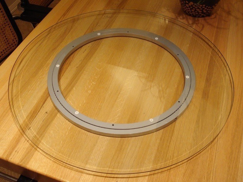 36 inch glass lazy susan turntable