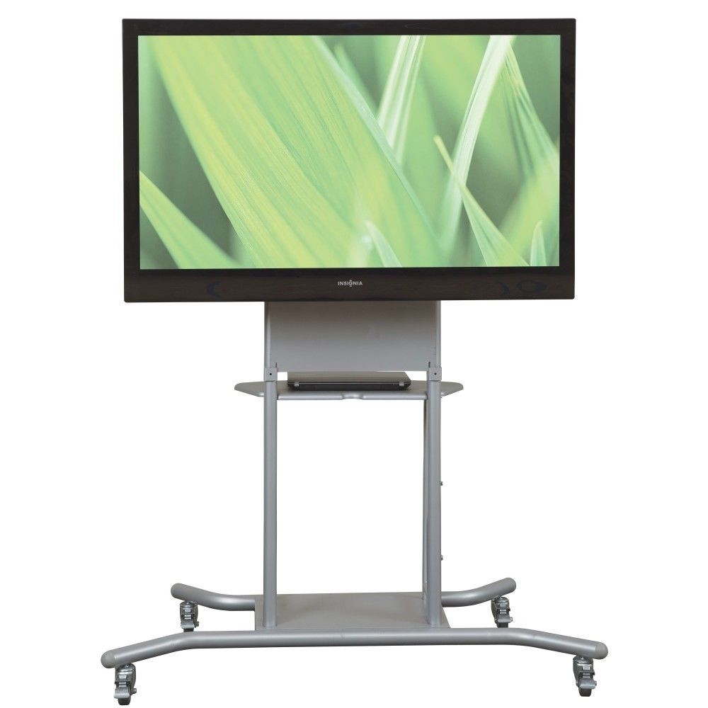 Adjustable height flat screen tv stand with optional locking cabinet