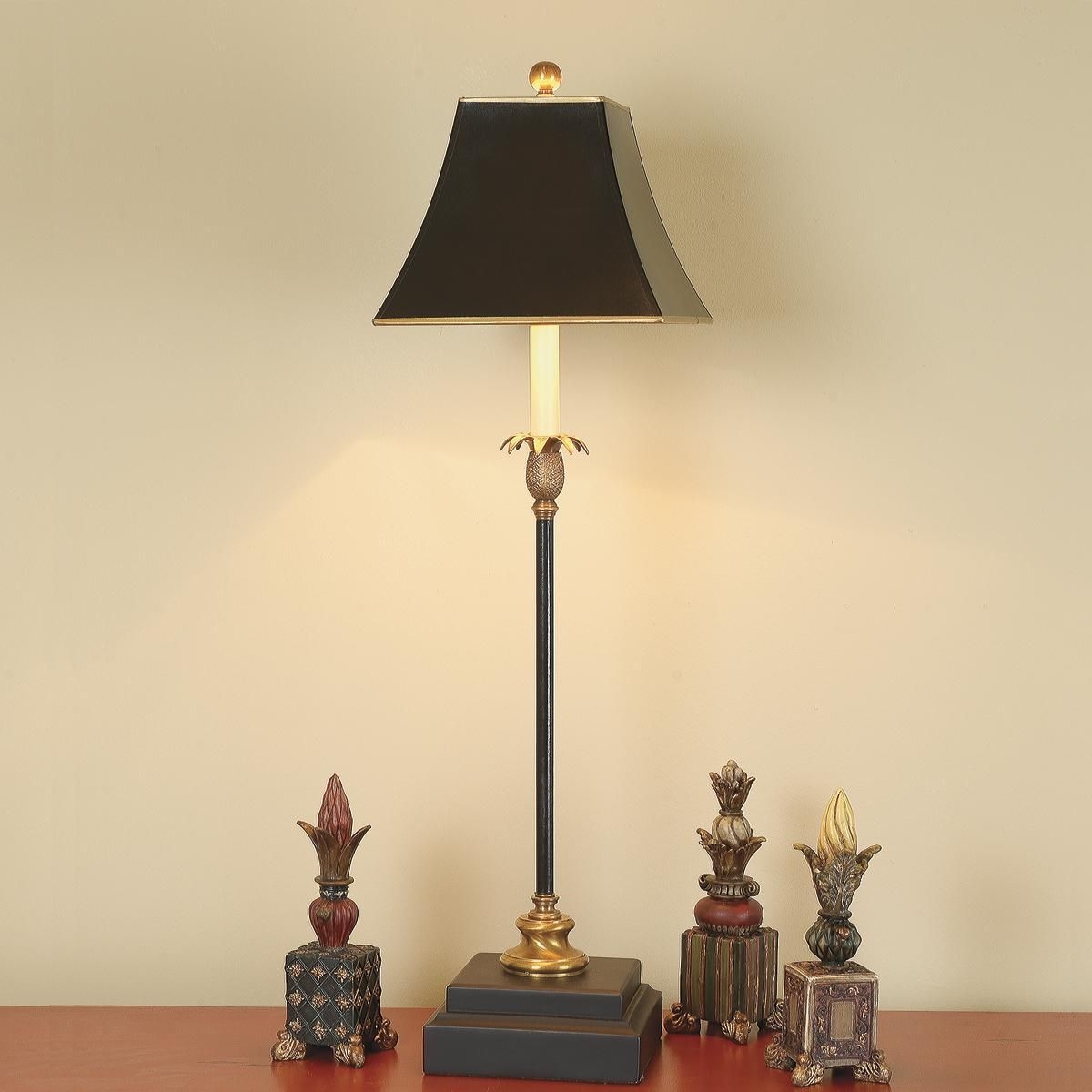 Buffet lamps with black shades