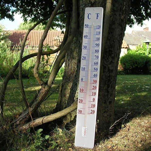 By recipient gifts for father large metal garden thermometer