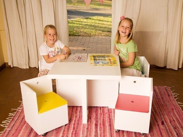 Cube table and chair set 1