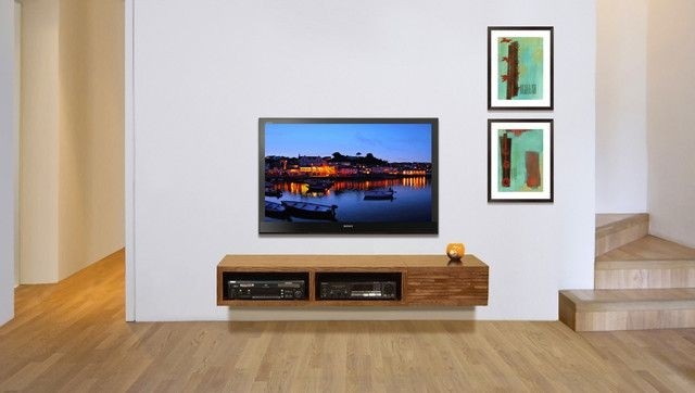 Floating tv console