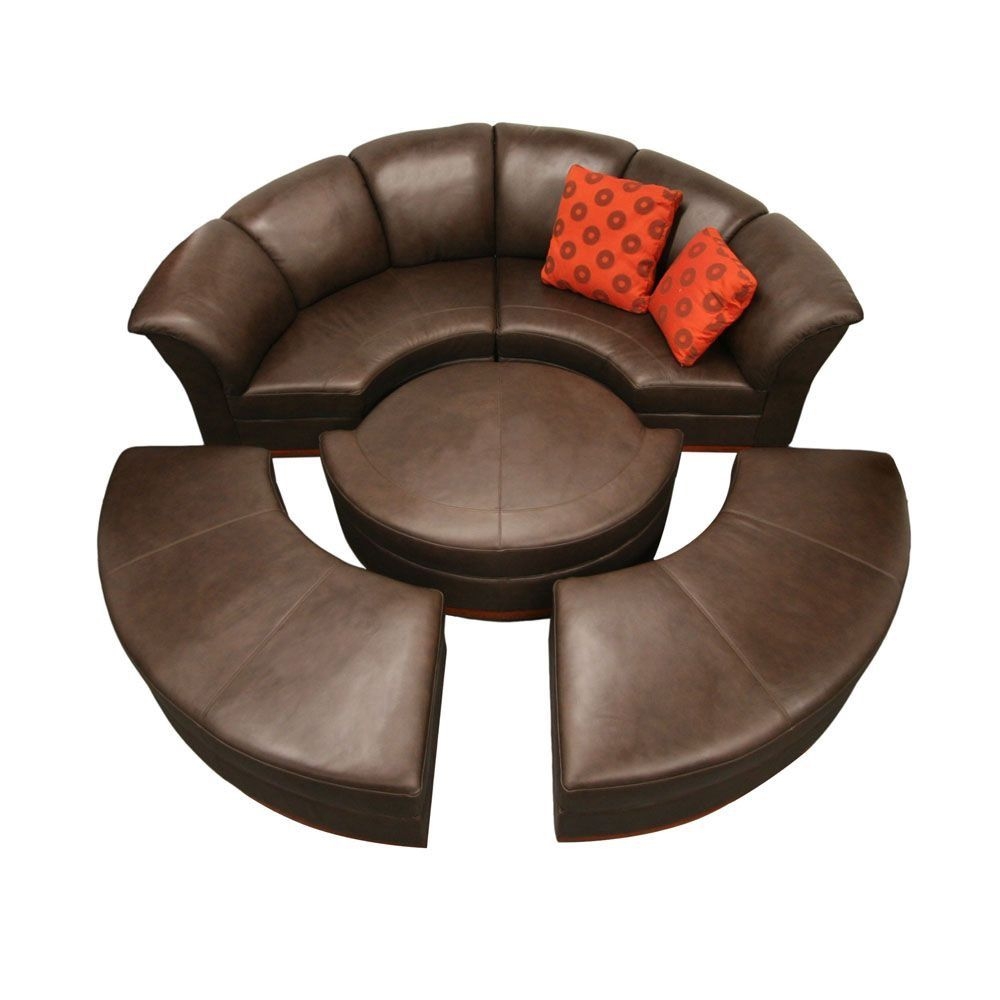 In the round 5 modular pieces in leather or premium
