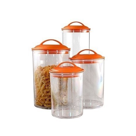 Calypso Basics Acrylic Canister - Set of 3 Red