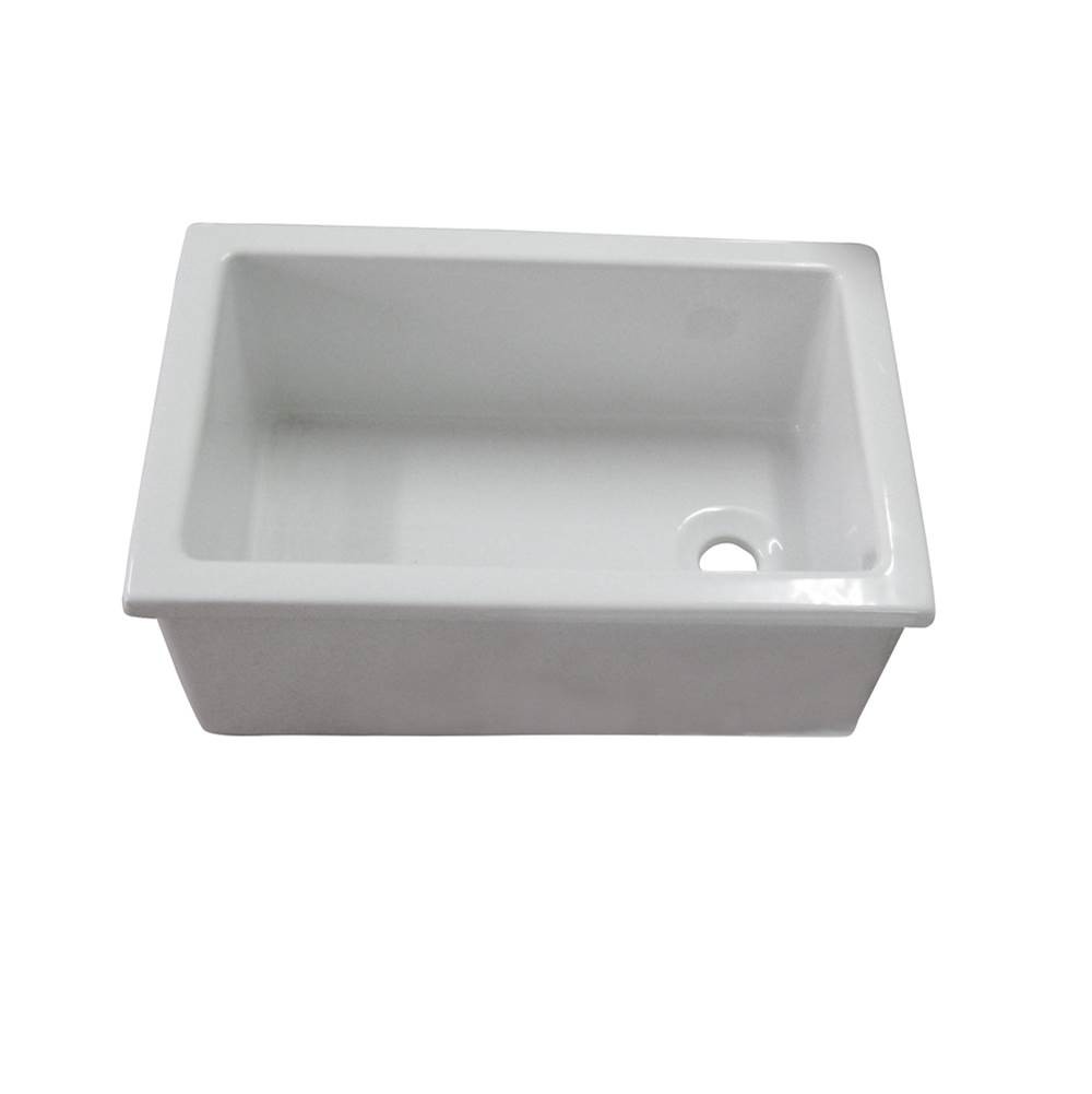 Ls585 utility sink fire clay white