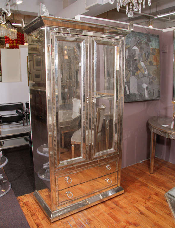 Mirrored armoire deals