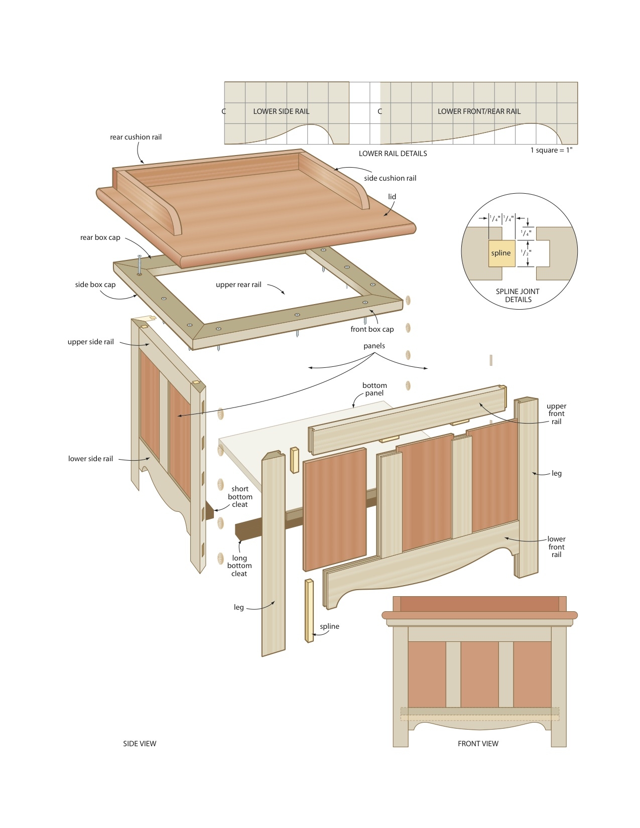 Shaker Storage Bench - Foter