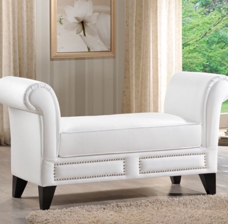 Upholstered Storage Bench With Arms Foter