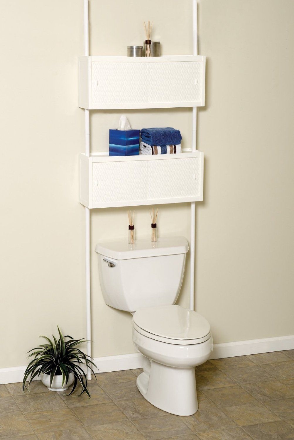 over the tank bathroom storage