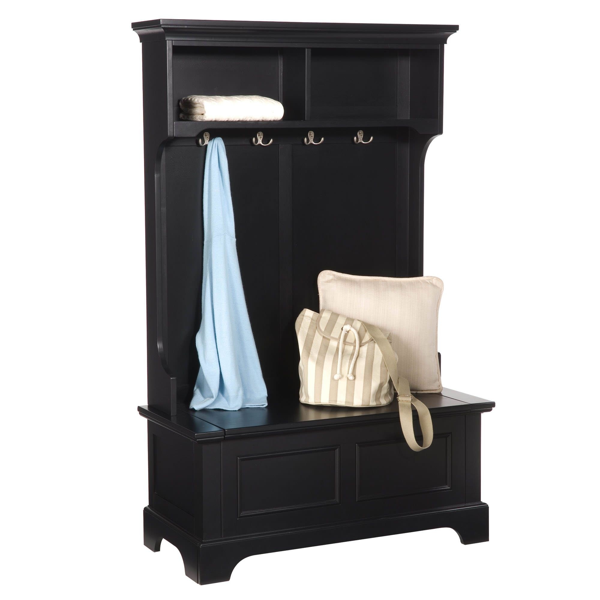 Bedford hall tree in black finish by home styles