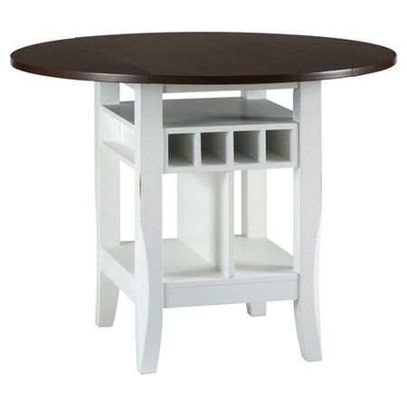 Braden birch 48 round counter height table with drop down
