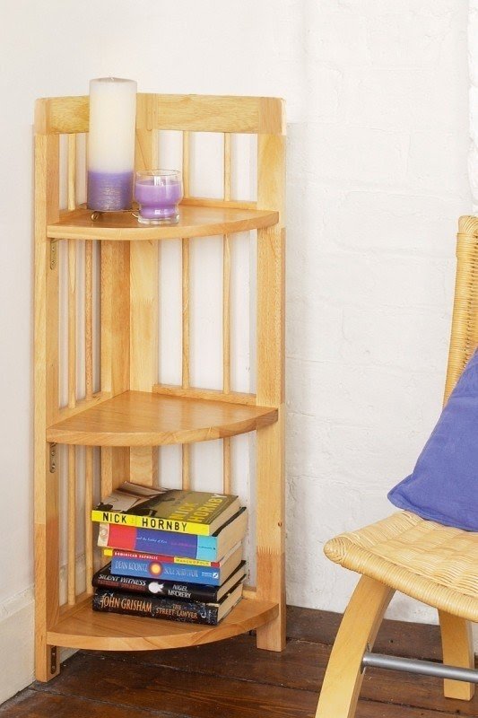 Corner shelf shelves unit display bookcase rack stand foldable
