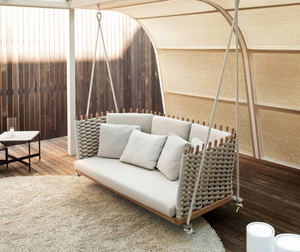 Cozy swing chair inspiration in white for gorgeous outdoor indoor