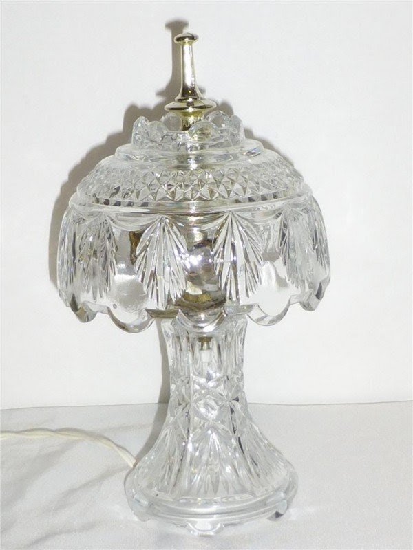 antique crystal table lamps