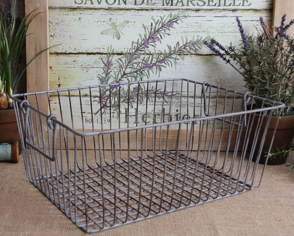 Fresh theme i came across these large shabby wire baskets
