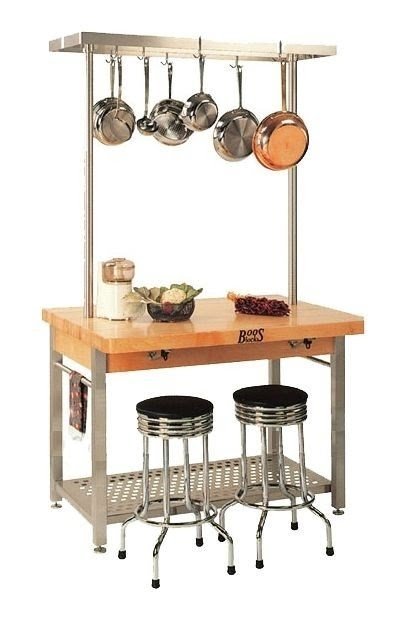 Kitchen Island With Pot Rack - Foter