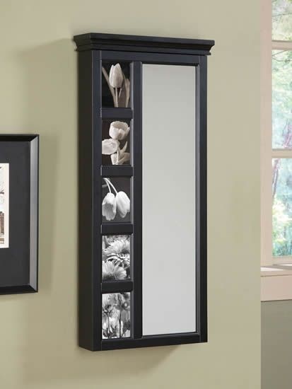 Full length wall mirror with jewelry storage inside 2