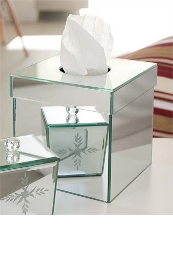 glass tissue box holder