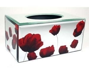 red tissue box cover