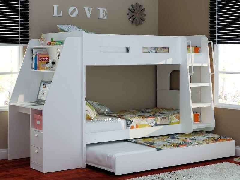 bunk bed with trundle desk and storage