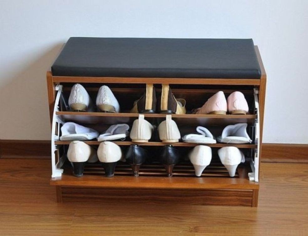 Shoe cabinet doubles up as fancy stool 1