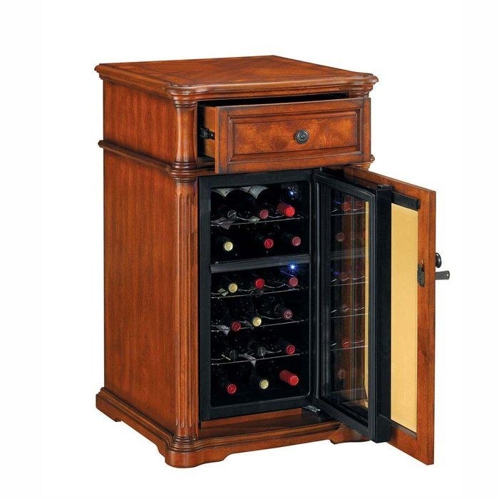 Rustic wine best sale cabinet with fridge