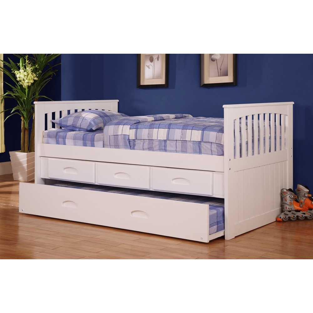 Storage chelsea home twin slat bed with trundle and storage
