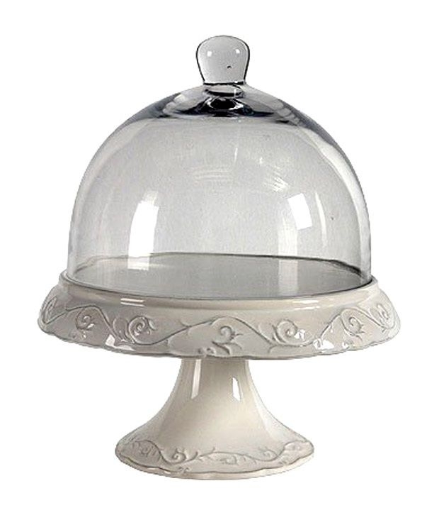 Cake stands with dome lid cover dessert plate server