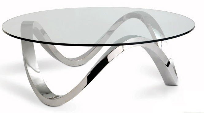 Хром стекло. Steel Glass Wave Table.