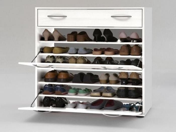 Closetmaid white stackable shoe cabinet design