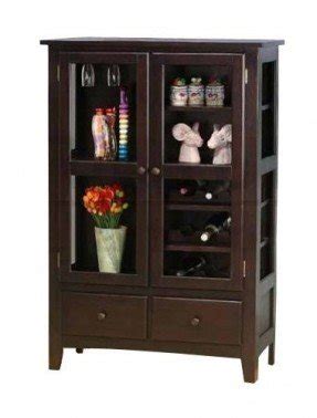 Coaster virginia bar cabinet with glass doors and wine rack
