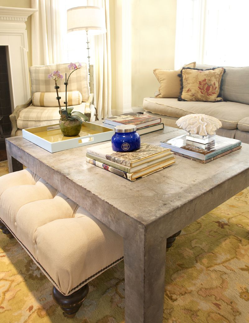 Coffee table with ottoman underneath 1