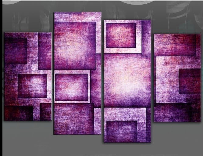 Dark purple wall art