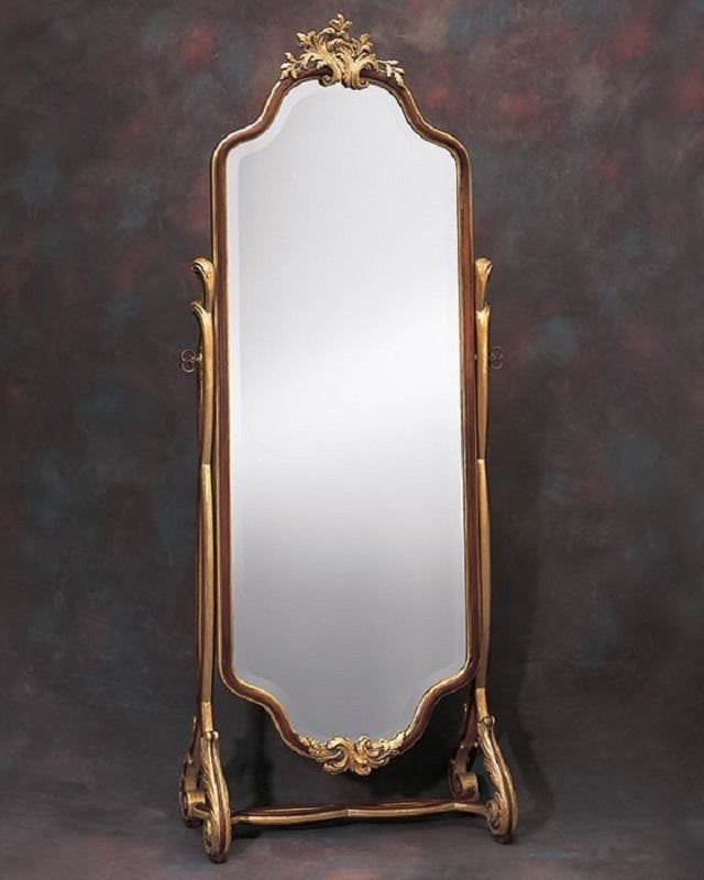 Floor mirror mirror floor mirror or cheval mirror with leaf