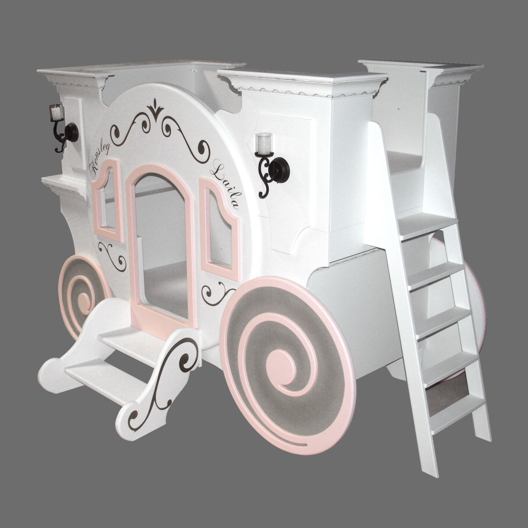 Home cinderella princess carriage bunk bed