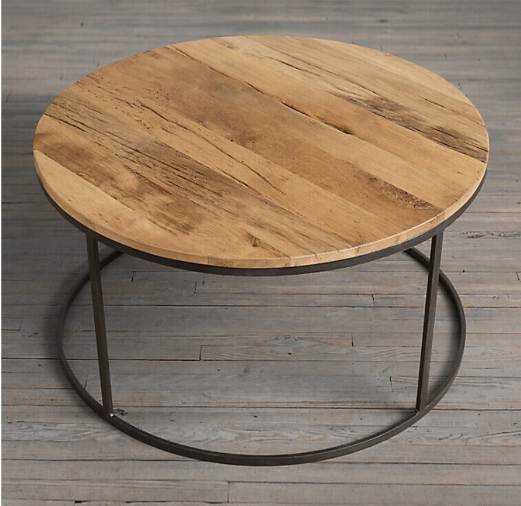 Industrial round coffee table 1