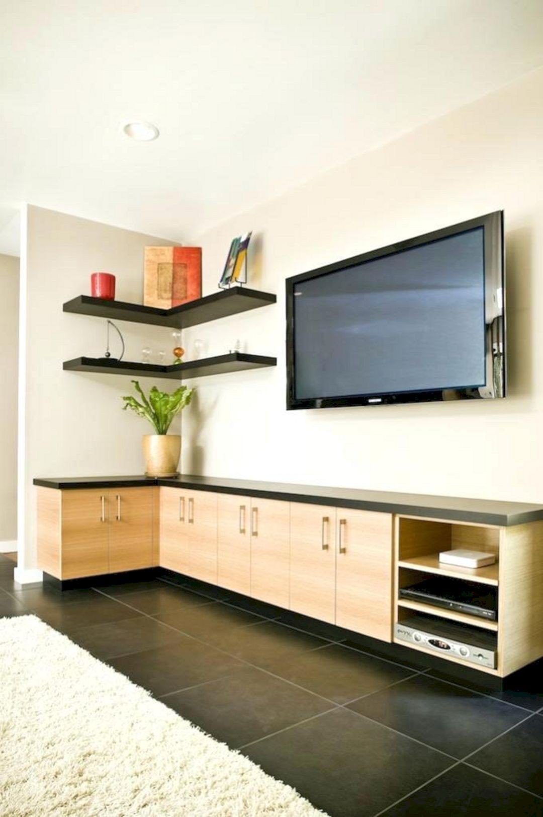 Living room corner cabinet