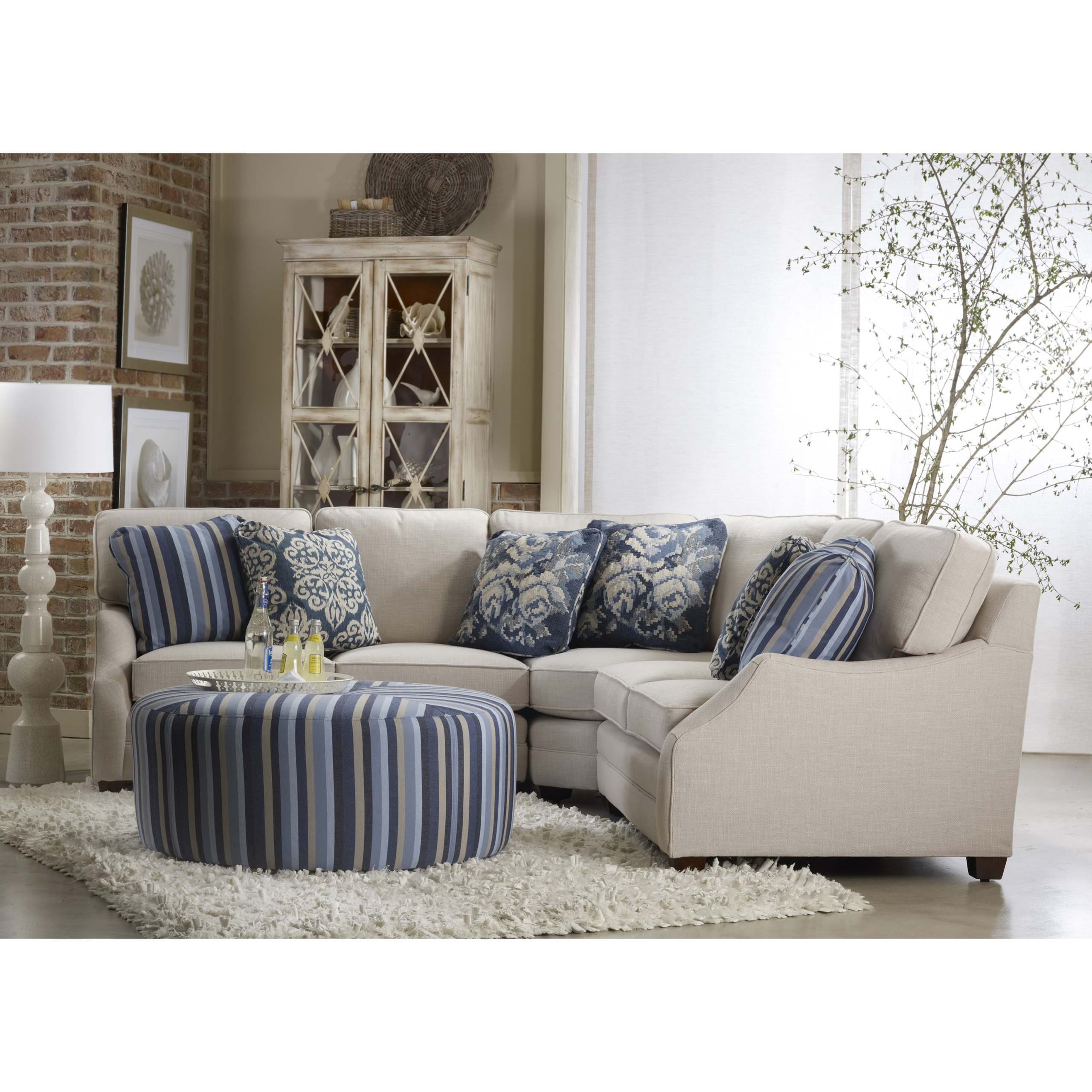 Sam moore rita sectional with ottoman small reclining sectional 1
