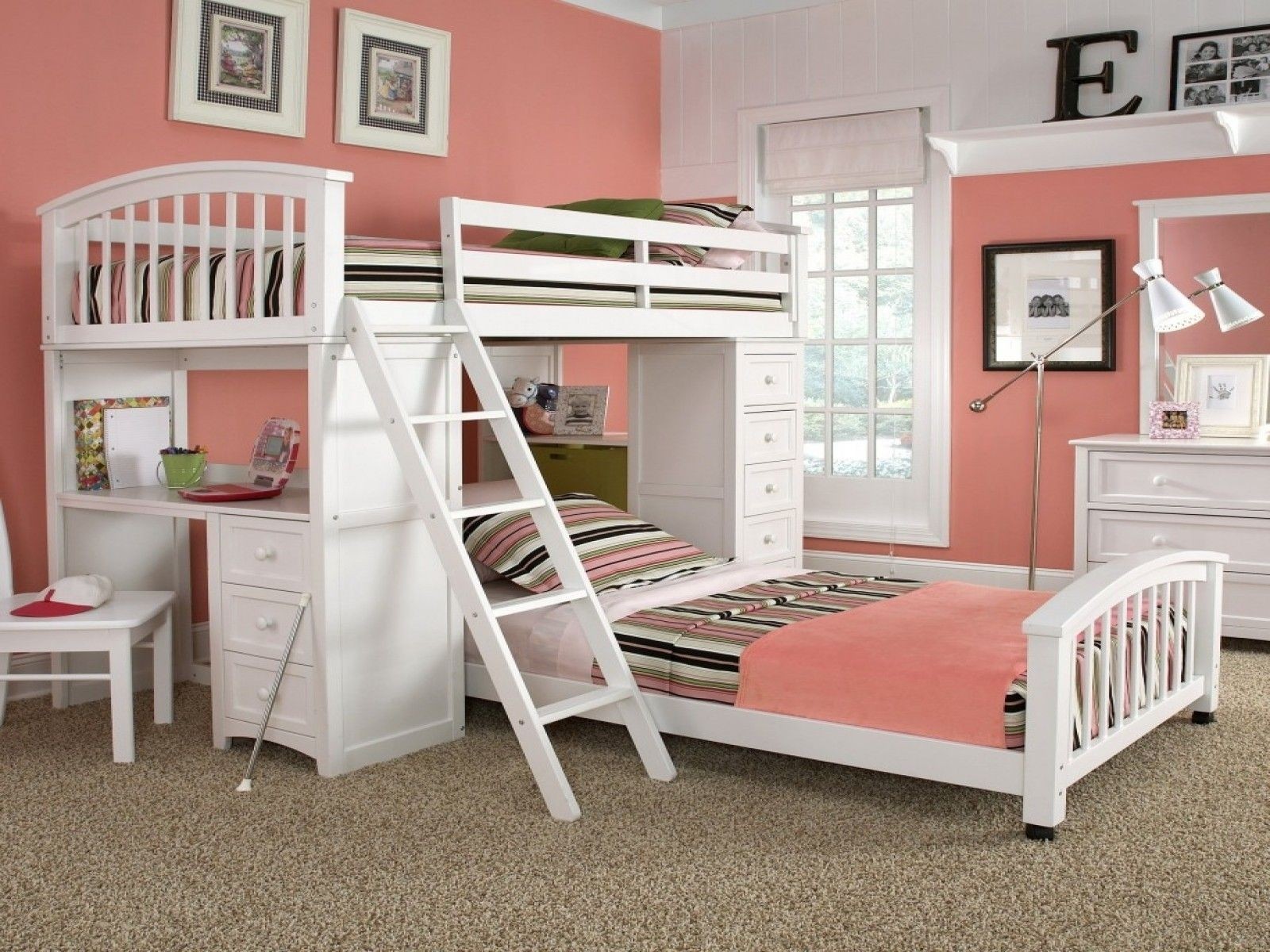 Shaped fold out bunk beds design