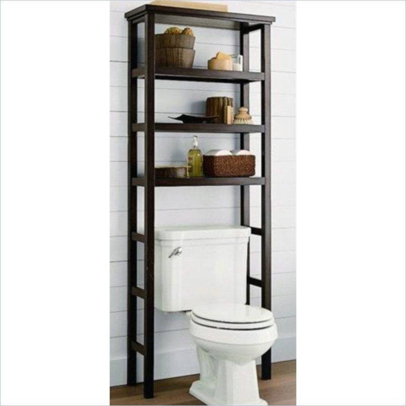 Space saver over the toilet rack brown 1