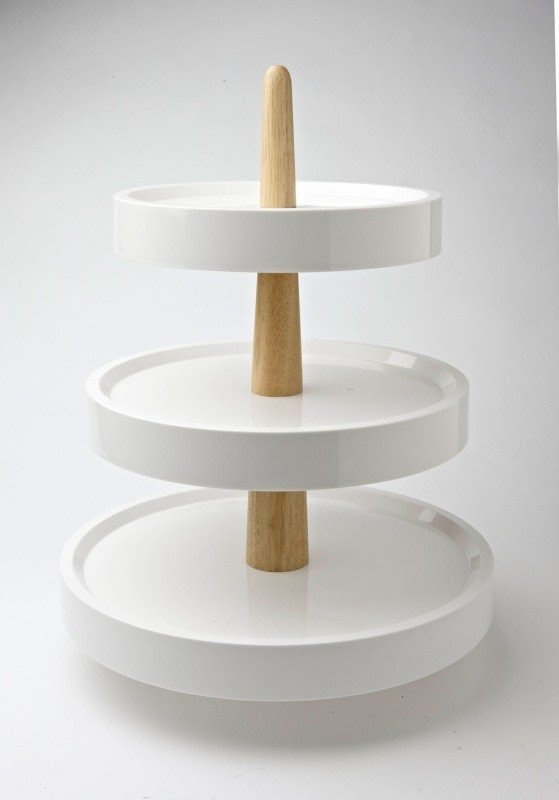 White cake stand with dome