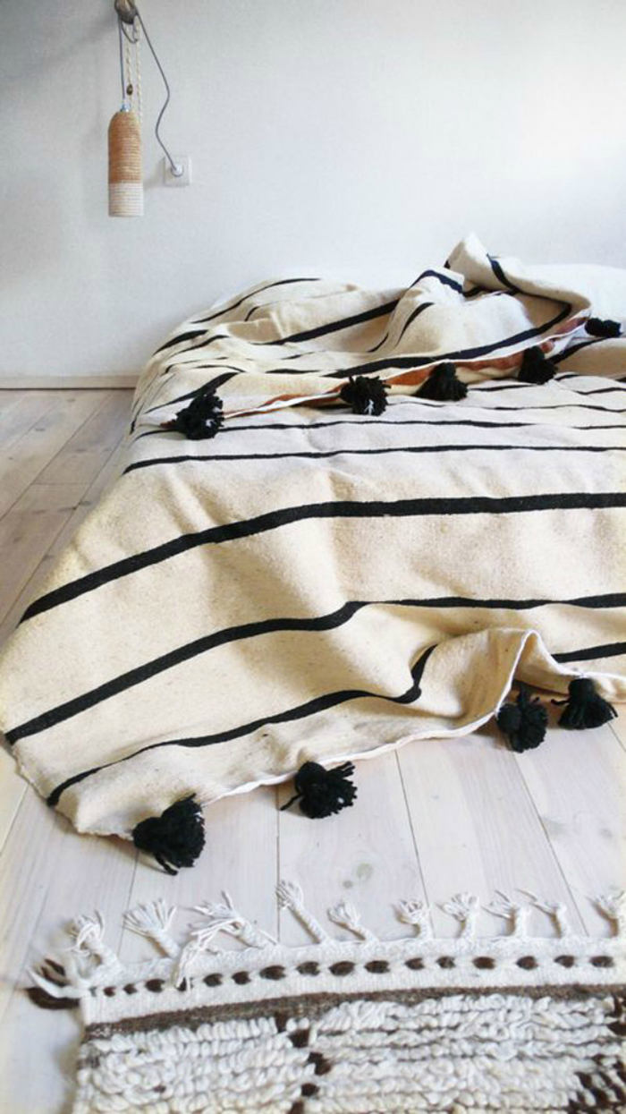 Black and white stripe bedding 11