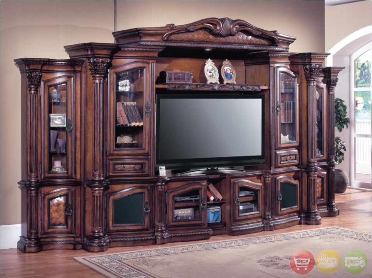 Details about cortina traditional wall unit large tv entertainment