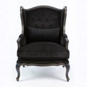 Home luxury seating louis victoria black velvet wingback chair 2